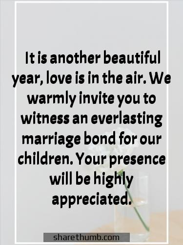 marriage invitation message sample